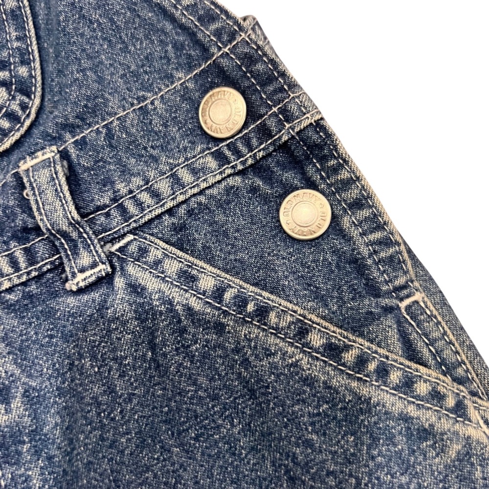 Vintage 90s Old Navy Toddler Denim Overalls Blue Cotton Straight Leg Kid Unisex - Picture 4 of 16